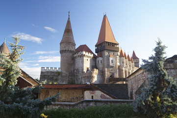 Fototapeta na wymiar Corvin Castle or Hunyadi Castle (Castelul Corvinilor sau Castelul Huniazilor), Hunedoara, Romania