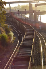Kansas CIty railroad tracks, Missouri River,