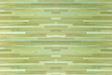Hardwood maple basketball court floor viewed from above.