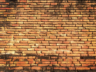 Background of 400 years old brick wall texture