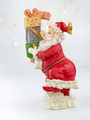 santa claus with christmas gifts