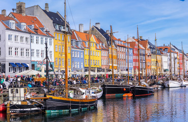 Fototapeta na wymiar Nyhavn, Copenhagen, Denmark