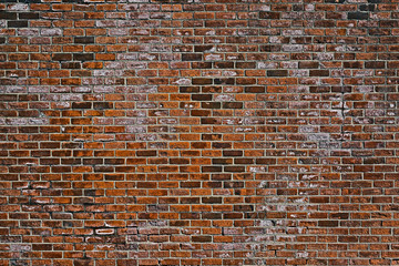 Naklejka premium the old red brick wall