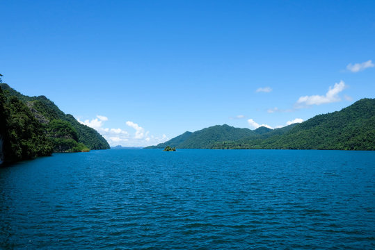 Sky mountain on Khao Laem Dam,Natural view in the valley