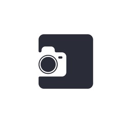 Camera Square Pixel Photograph Abstract Icon Modern Logo Design Template Element Vector