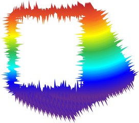 Spiky rainbow colored border