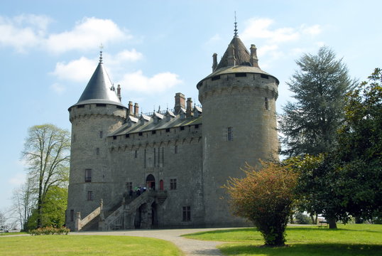 Ville de Combourg, ch&acirc;teau de Combourg (XIIe-XVe) class&eacute; Monument Historique, d&eacute;partement d'Ille-et-Vilaine, Bretagne, France