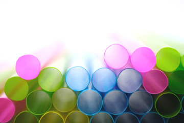 straw plastic colourful