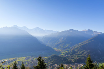Amazing view at Harder Kulm above Interlaken in Switzerland
