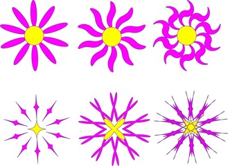 Fototapeta premium pink and yellow flower variations