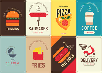 Fast Food Posters Set - 225057613