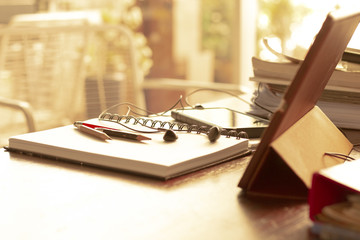 freelance working corner concept 