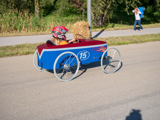 soap car competition race down the hill with a stunning design