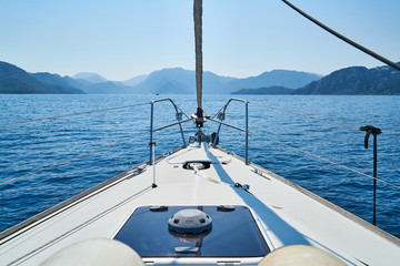 Fototapeta premium Traveling with sailboat