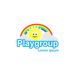 playgroup logo design, vector template