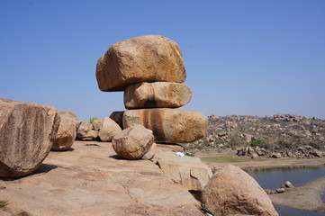 Stony bank of the river