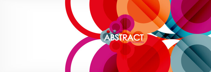 Fototapeta premium Overlapping circles design background