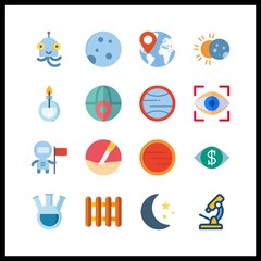 Fototapeta premium science vector icons set. moon, eclipse, radiators and surgery in this set.
