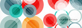 Abstract colorful geometric composition - multicolored circle background