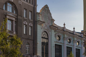 Fototapeta premium Moskau Hausfassade Barock Detail