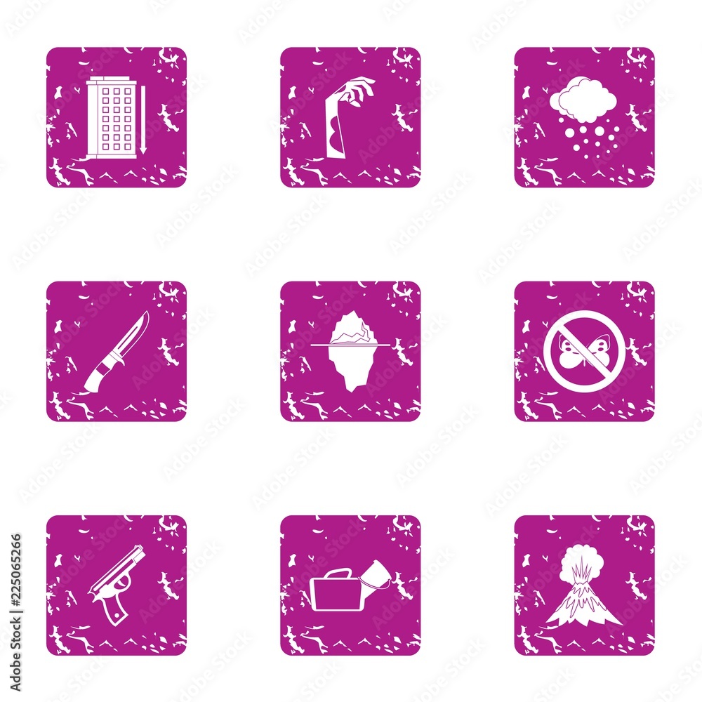 Aufkleber harassment icons set. grunge set of 9 harassment vector icons for web isolated on white background