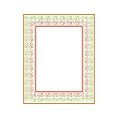 Frame of wavy line. Fashion graphic background. Modern stylish abstract texture. Colorful template for prints, textiles, wrapping, wallpaper, photo, etc. Design element. Vector illustration.