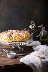 a cozy evening for a piece of delicious poppy pie