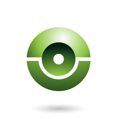 Green Futuristic Shiny Sphere Vector Illustration
