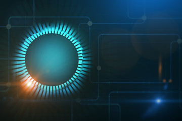 Round light blue interface, hud and gui