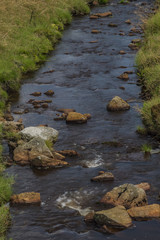 Rolava river in summer hot sunny day before storm