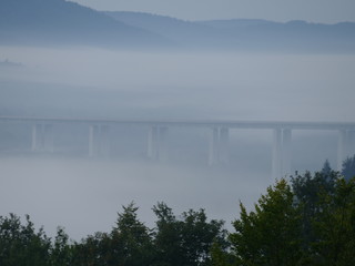 Bridge in the fog