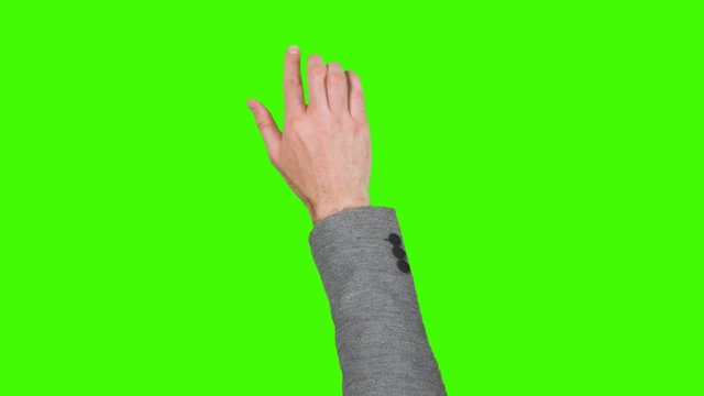 Man hand chroma key set. Vol.2 - 16 gestures