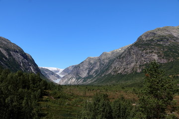 Fototapeta na wymiar nigardsbreen glacier in Noway