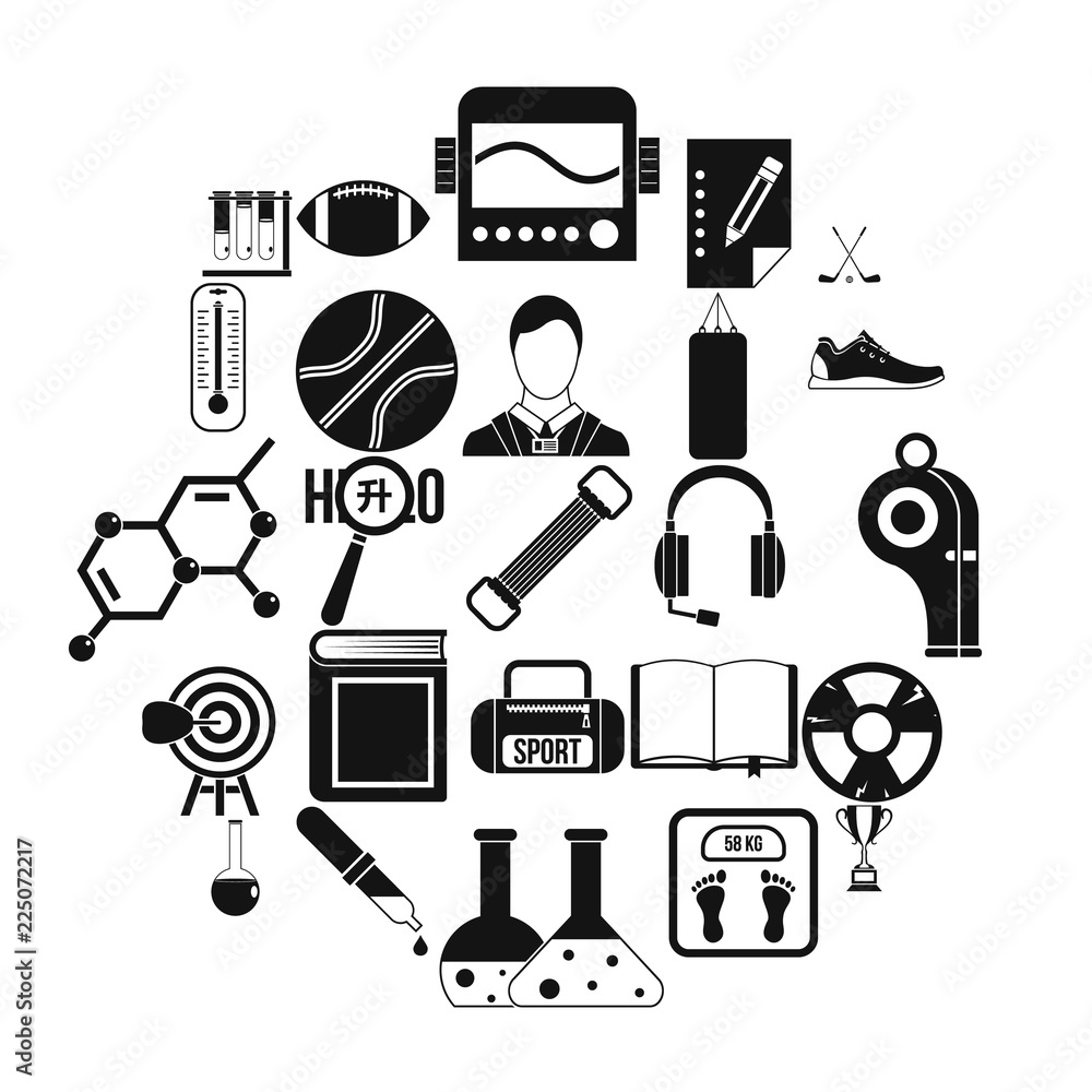 Poster academy icons set. simple set of 25 academy vector icons for web isolated on white background