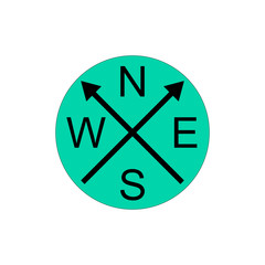 Compass vector icon logo