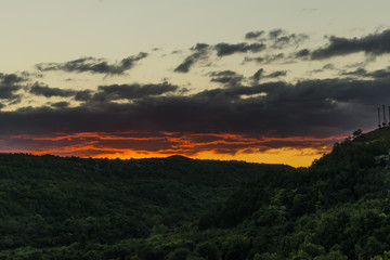 Fire skies above Kavarna , Bulgaria