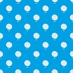 Bun pattern vector seamless blue repeat for any use
