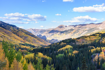 Beautiful and Colorful Colorado Rocky Mountain Autumn Scenery