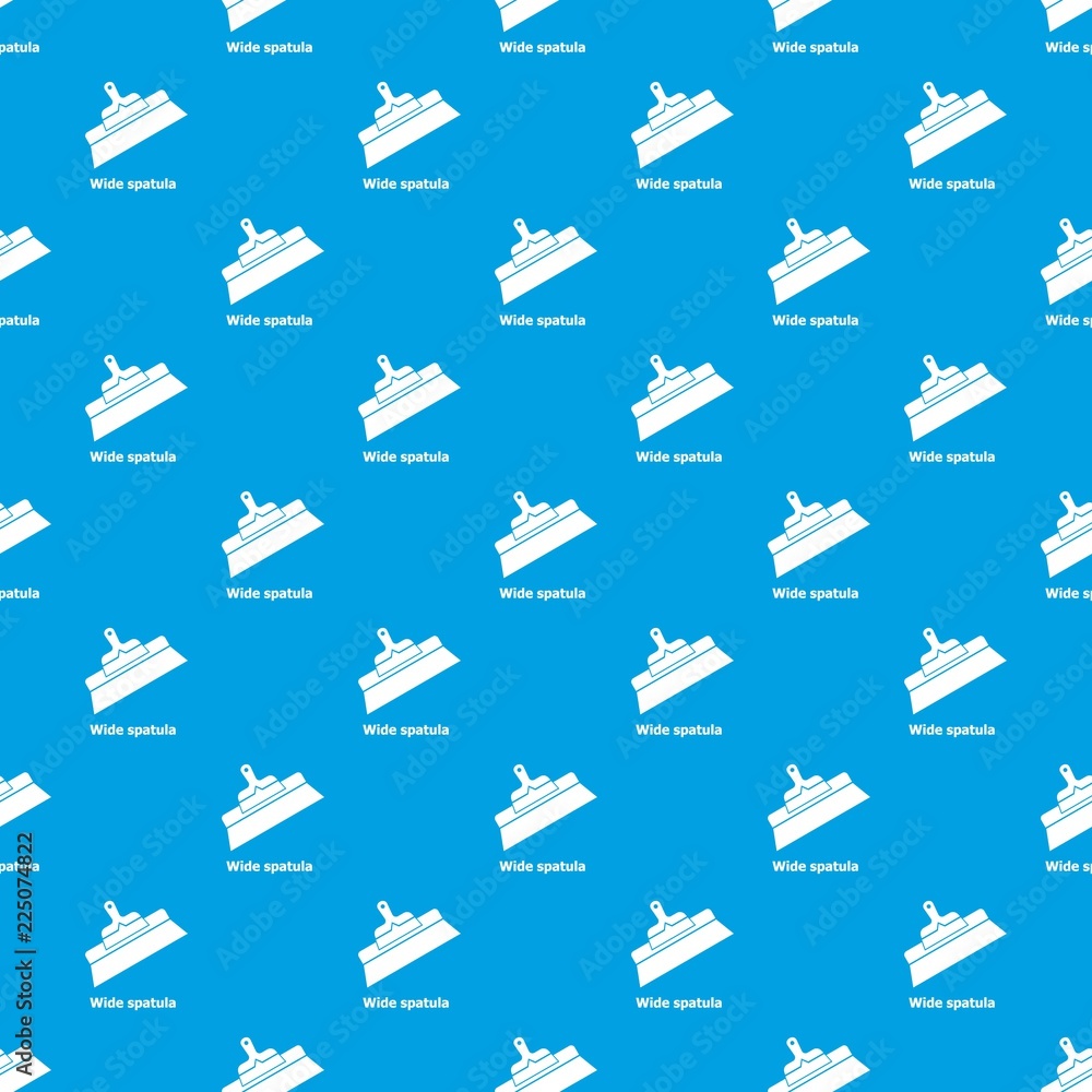 Poster wide spatula pattern vector seamless blue repeat for any use
