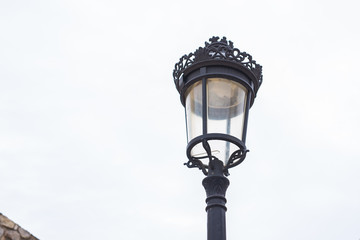 Fototapeta na wymiar Street lamp outdoor. Old Fashioned Street Light