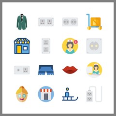 16 smile icons set