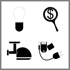 vintage icons set. liberty, house, object and bright graphic works