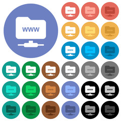 FTP webroot round flat multi colored icons