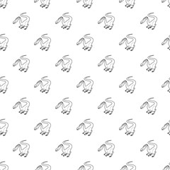 Hungry dinosaur pattern vector seamless repeating for any web design