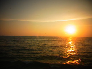 sunset over the sea