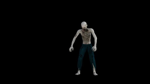 Zombie Male Slowly Coming Closer
