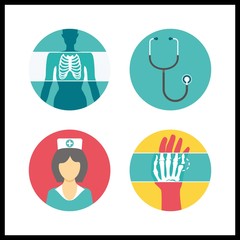 Fototapeta premium physician icon. x ray and stethoscope vector icons in physician set. Use this illustration for physician works.