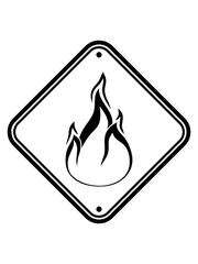 warnung hinweis schild achtung vorsicht gefahr feuer flamme heiß brennen verbrennen warm clipart feuerwehr grillen lagerfeuer löschen flammen anzünden feuerteufel verbrannt