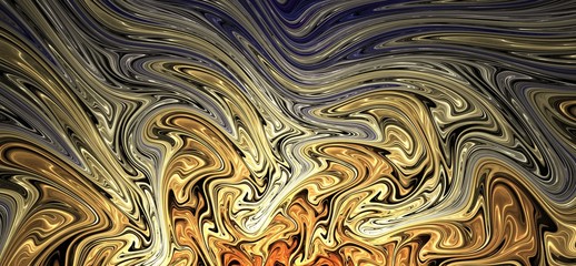 Obraz premium Colorful fractal pattern, red abstract illustration art chaos of colored psychedelic