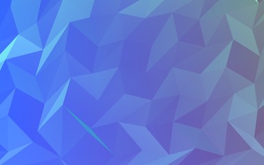 Abstract triangle geometrical blue background. Geometric origami style with gradient. 3D illustration